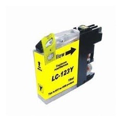 Lots de 12 COMPATIBLE Brother LC123Y JAUNE