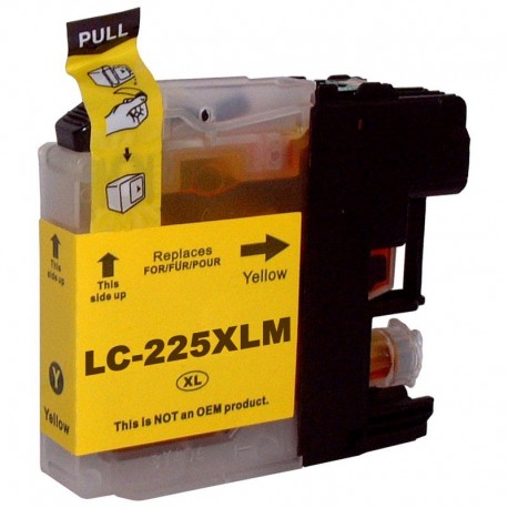 Lots de 12 COMPATIBLE Brother LC225Y JAUNE