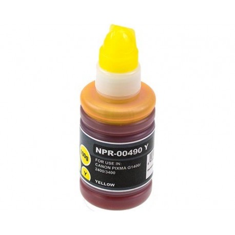 LOTS DE 10 COMPATIBLE Canon 0666C001 / GI-490 Y - Cartouche d'encre jaune