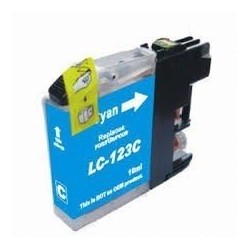 LOTS DE 10 COMPATIBLE Brother LC123C - Cartouche d'encre cyan