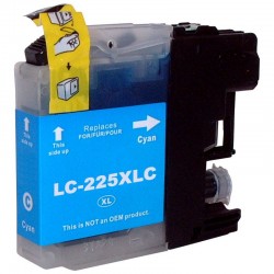 LOTS DE 10 COMPATIBLE Brother LC225XLC - Cartouche d'encre cyan