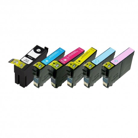 PACK DE 6 COMPATIBLE Epson C13T37984010 / 378XL - Cartouche d'encre multi pack