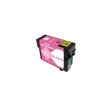 LOTS DE 4 COMPATIBLE Epson C13T15764010 / T1576 - Cartouche d'encre magenta claire