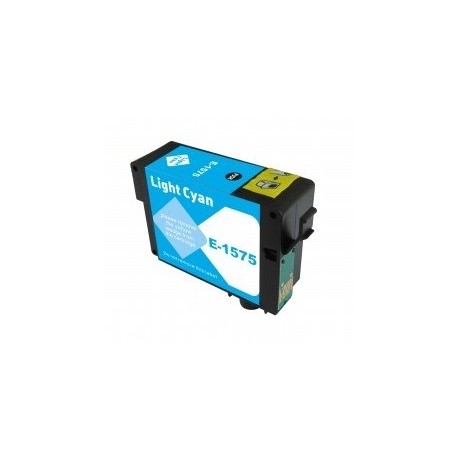 LOTS DE 8 COMPATIBLE Epson C13T15754010 / T1575 - Cartouche d'encre cyan claire