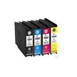 PACK DE 4 COMPATIBLE Epson C13T755440 / T7555 - Cartouche d'encre multipack