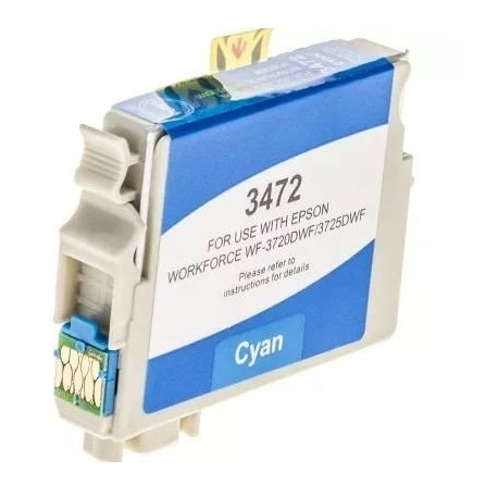 LOTS DE 2 COMPATIBLE Epson C13T34724010 / 34XL - Cartouche d'encre cyan